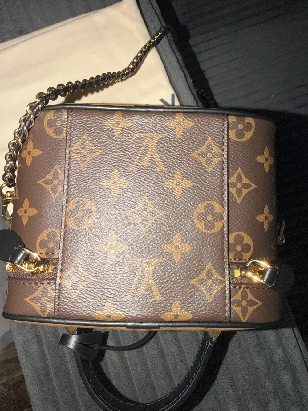 Louis Vuitton Vanity PM Reverse Monogram Chain Crossbody Strap with Dust Bag